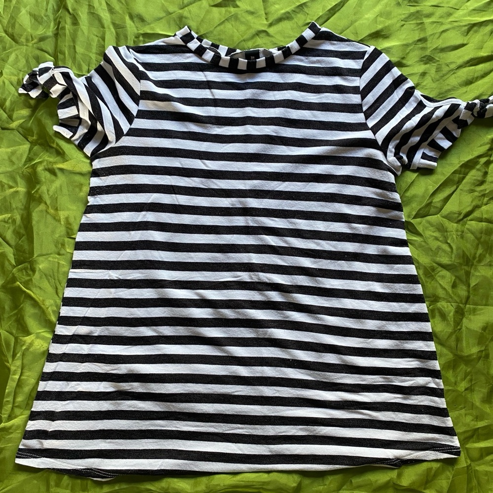 Agnes & Dora Black and White Striped Top